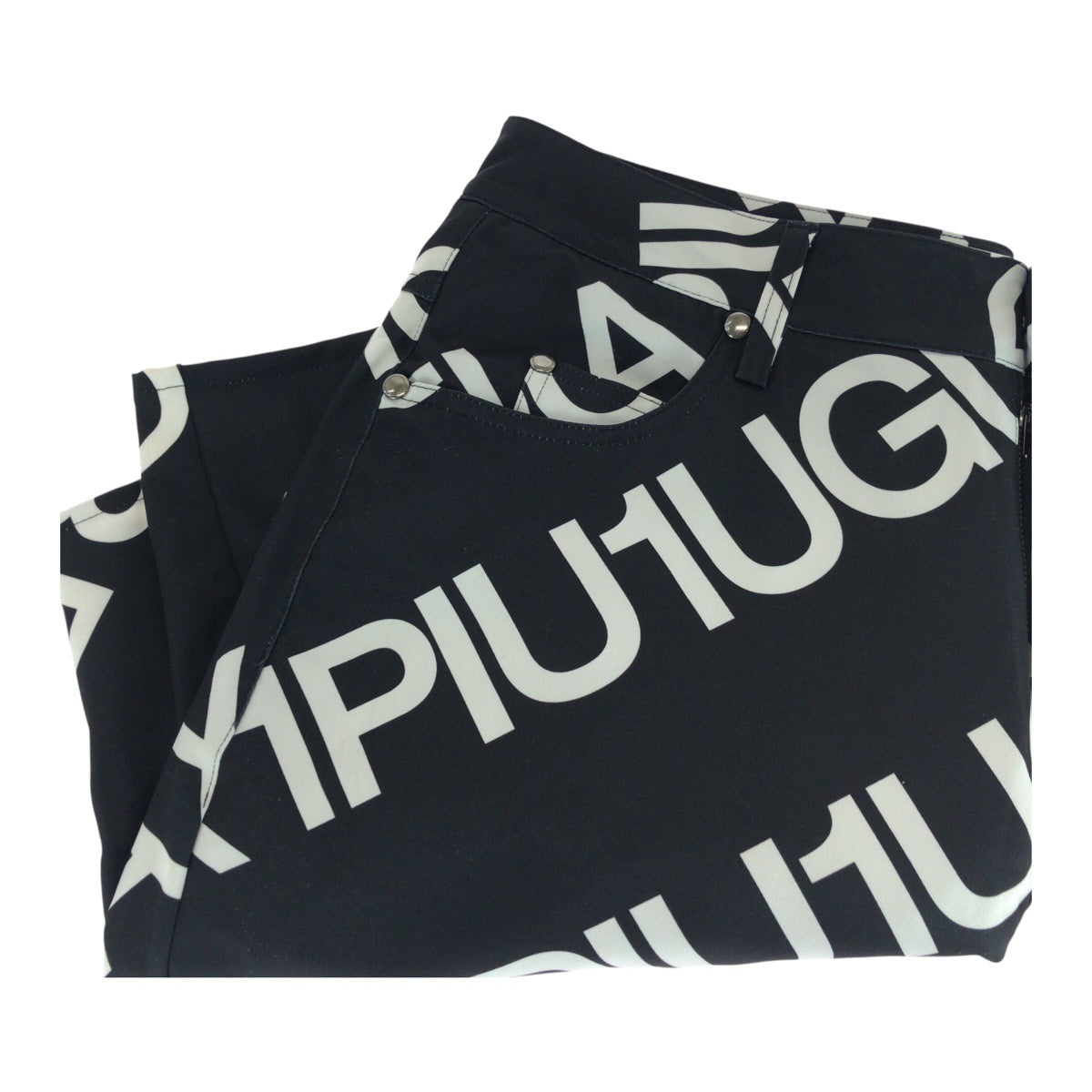 20397
1piu1uguale3 RELAX Golf Size XL Black White Polyester Shorts Men's AB