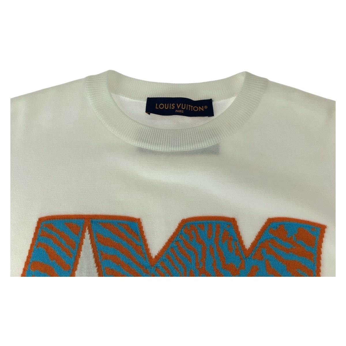 20437
LOUIS VUITTON ルイヴィトン LVM サイズS ホワイト マルチカラー HPN15WHA0 RM232M 半袖Tシャツ クルーネック メンズ A56