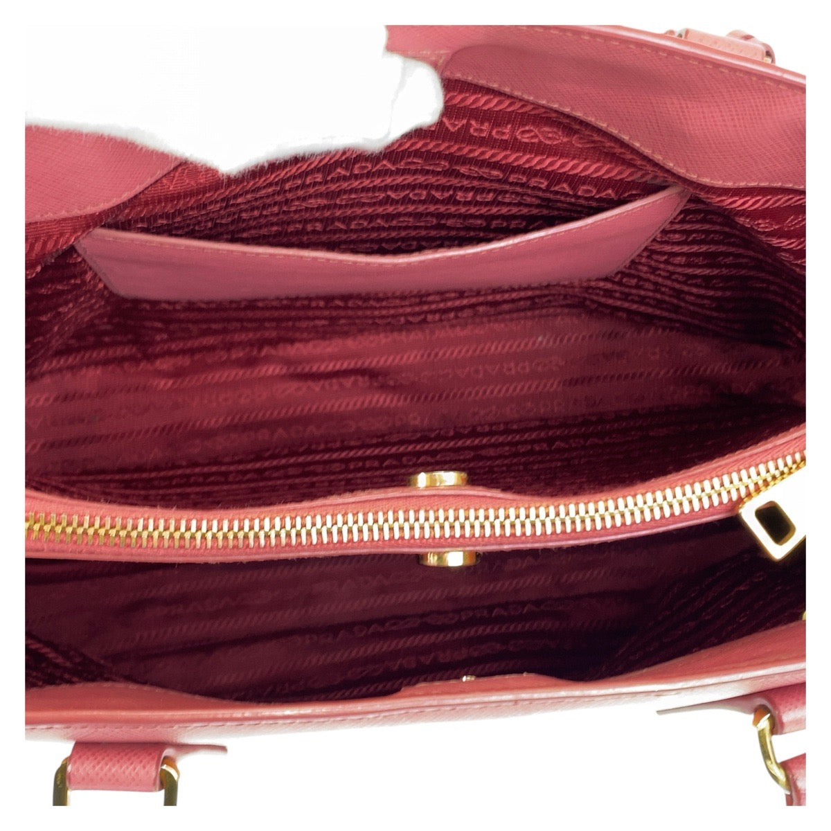 20446
PRADA プラダ サフィアーノ 三角ロゴプレート ピンク ゴールド金具 レザー ハンドバッグ トートバッグ ショルダーバッグ 2way レディース AB48