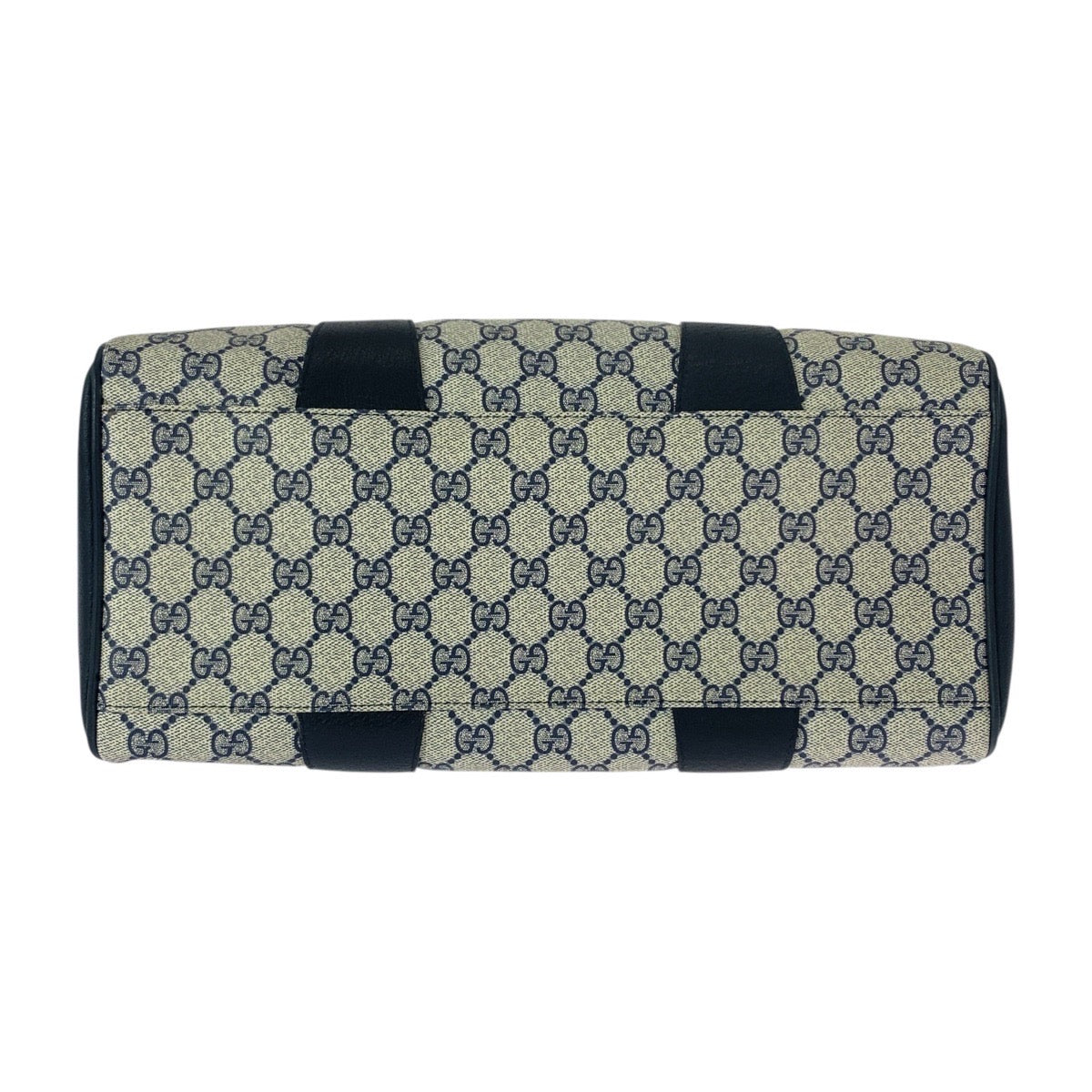 20540
GUCCI Vintage Sherry Line Gray Navy Gold Hardware GG Supreme Canvas / Leather 111 02 072 Handbag Boston Bag Shoulder Bag 2WAY Women's ABP48