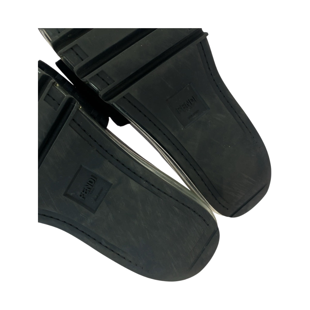 20558
FENDI フェンディ ズッカ サイズ7 ブラック ラバー 7X1284 サンダル メンズ AB24