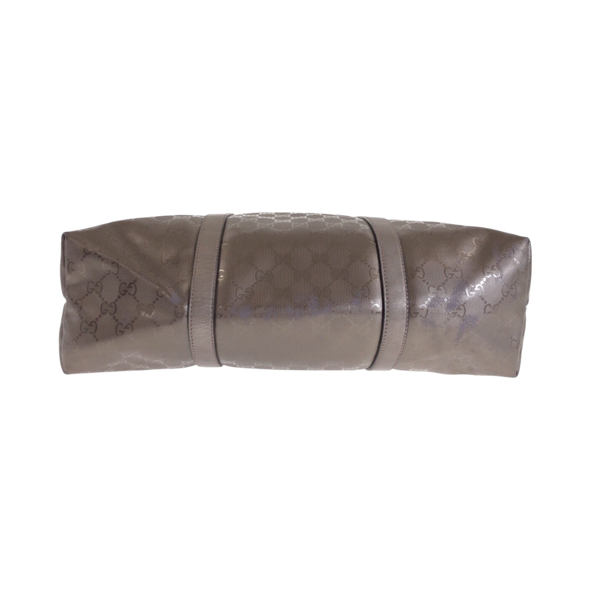 20588
GUCCI Imprime Metallic Brown Silver Hardware PVC 223668 Tote Bag Handbag Women's AB30