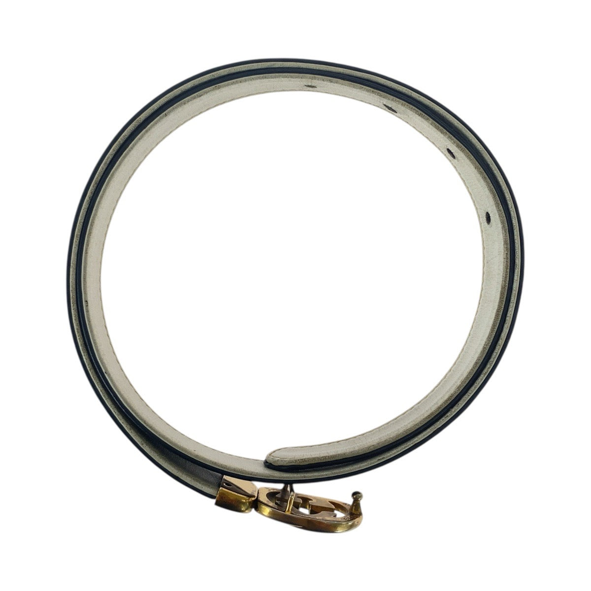 20646
GUCCI グッチ ヴィンテージ インターロッキング オールドグッチ 70cm,28インチ ネイビー ゴールド金具 レザー 037 084 0054 ベルト レディース ABP14