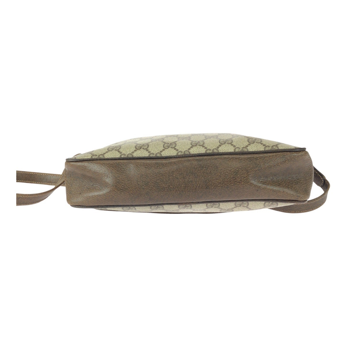 20724
GUCCI グッチ ヴィンテージ オールドグッチ ブラウン ゴールド金具 GGスプリームキャンバス / レザー ショルダーバッグ ポシェット レディース AB18