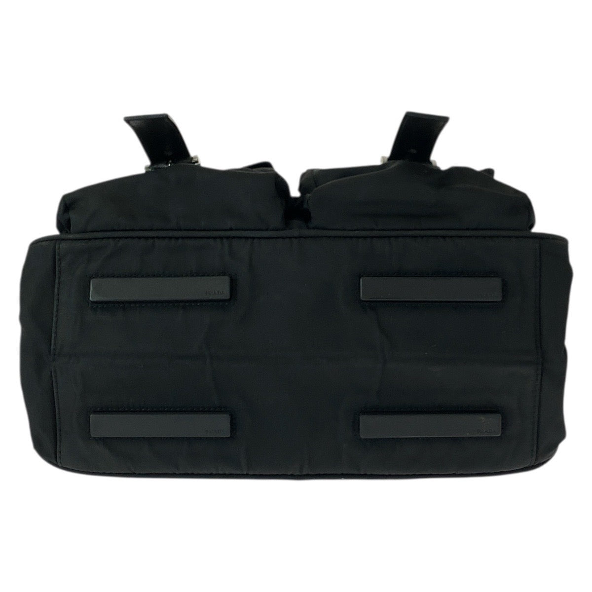 20759
PRADA プラダ テスート 三角ロゴプレート ブラック 黒 シルバー金具 ナイロン / レザー ハンドバック トートバッグ レディース AB20