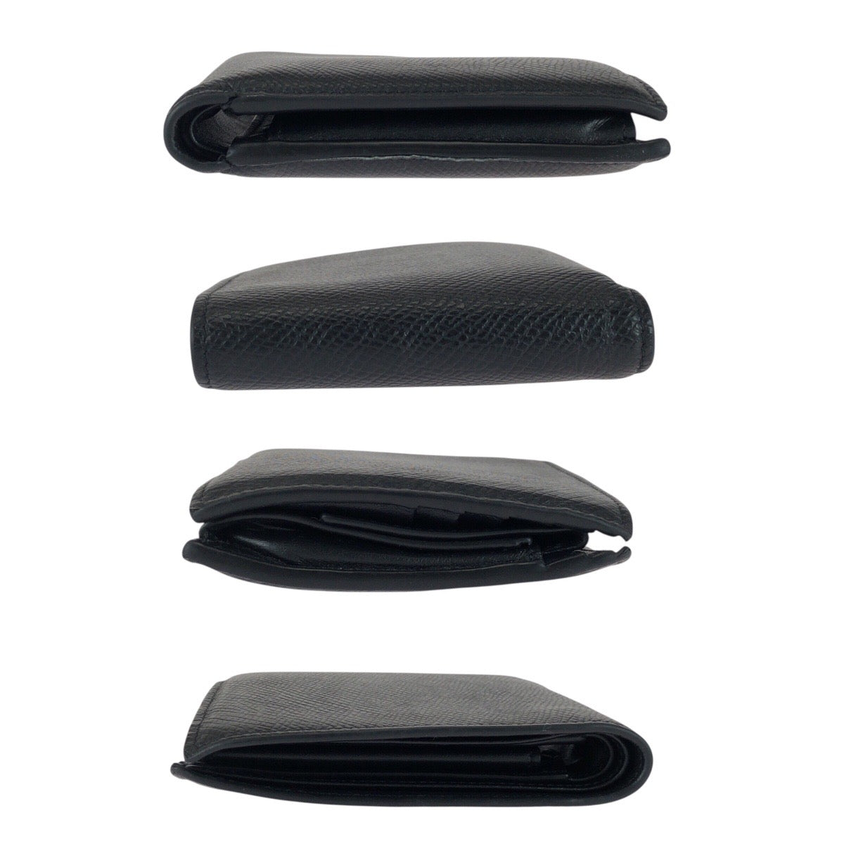 20791
CELINE セリーヌ ブラック 黒 シルバー金具 レザー 折財布 コンパクトウォレット 男女兼用 レディース AB9