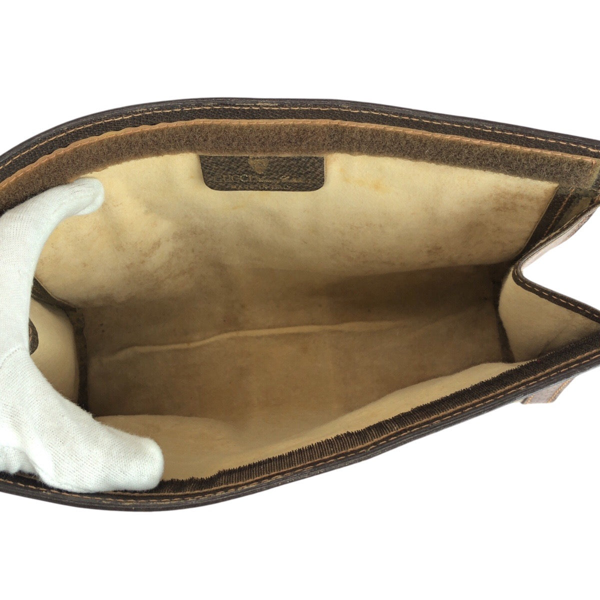 20808
GUCCI グッチ ヴィンテージ オールドグッチ シェリーライン ブラウン グレー GGスプリームキャンバス / レザー 67 014 2125 クラッチバッグ セカンドバッグ 男女兼用 レディース AB15