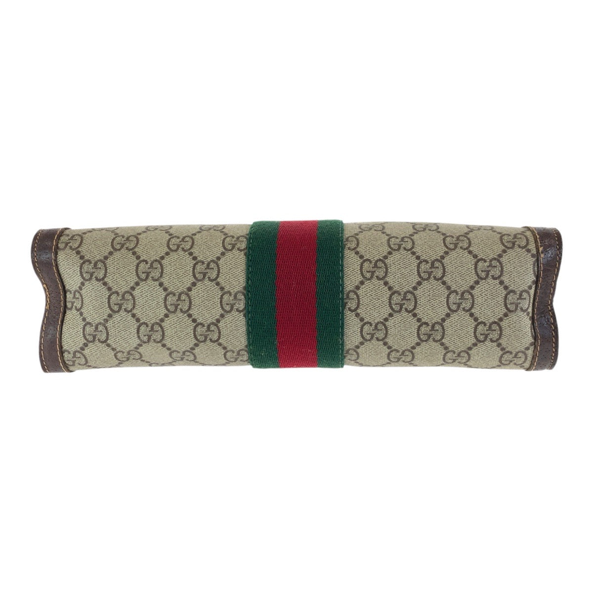 20813
GUCCI グッチ ヴィンテージ シェリーライン オールドグッチ ベージュ ブラウン GGスプリームキャンバス / レザー クラッチバッグ セカンドバッグ レディース B16