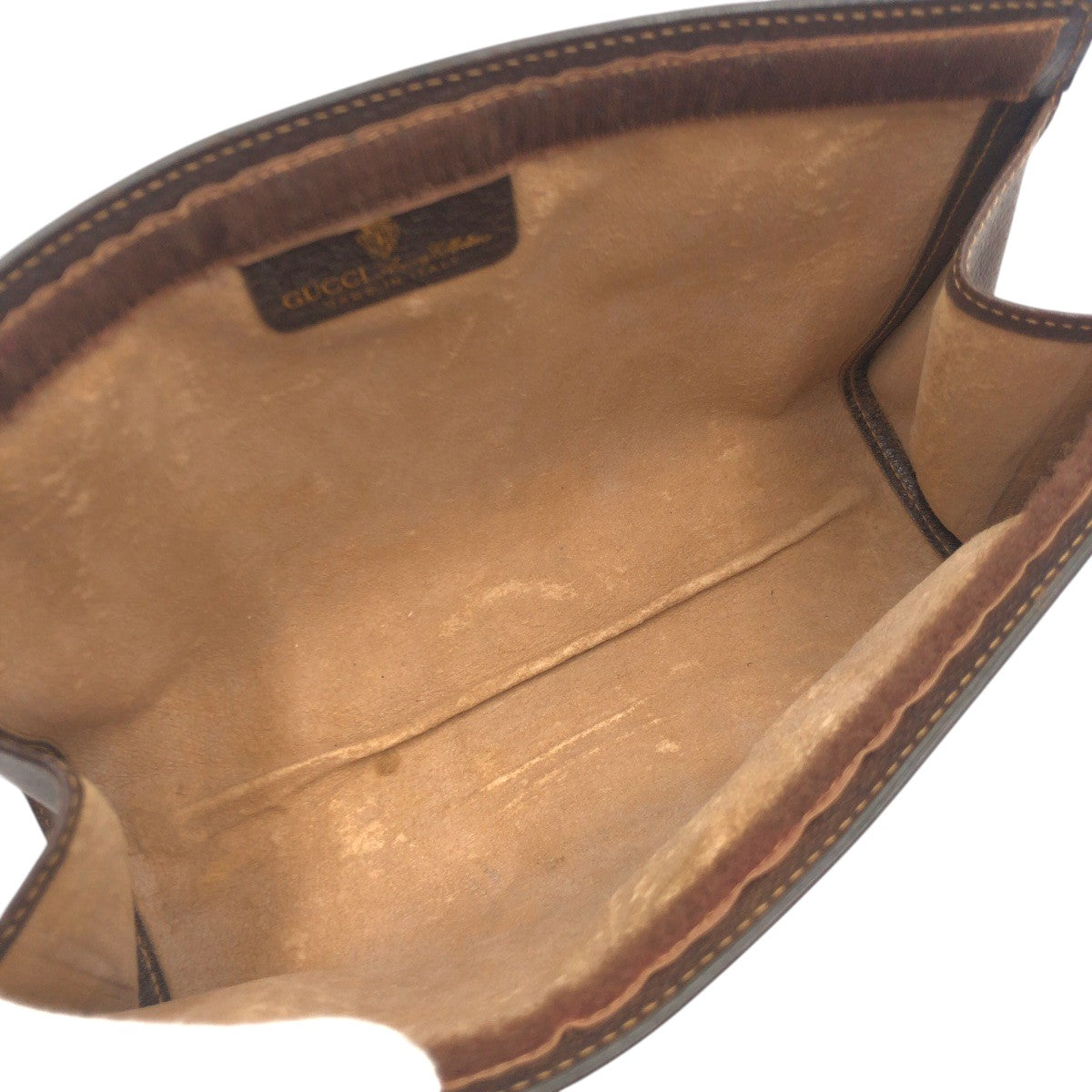 20849
GUCCI Vintage Sherry Line Brown PVC / Leather 41 014 Clutch Bag Second Bag Unisex Men's AB16