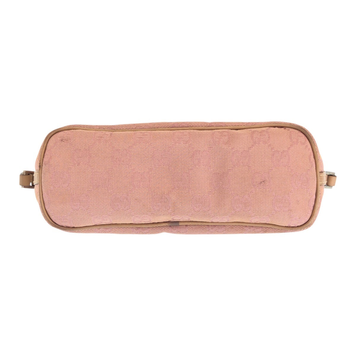 20851
GUCCI Pink Silver Hardware GG Canvas / Leather 039 1103 Handbag Accessory Pouch Women's ABP30