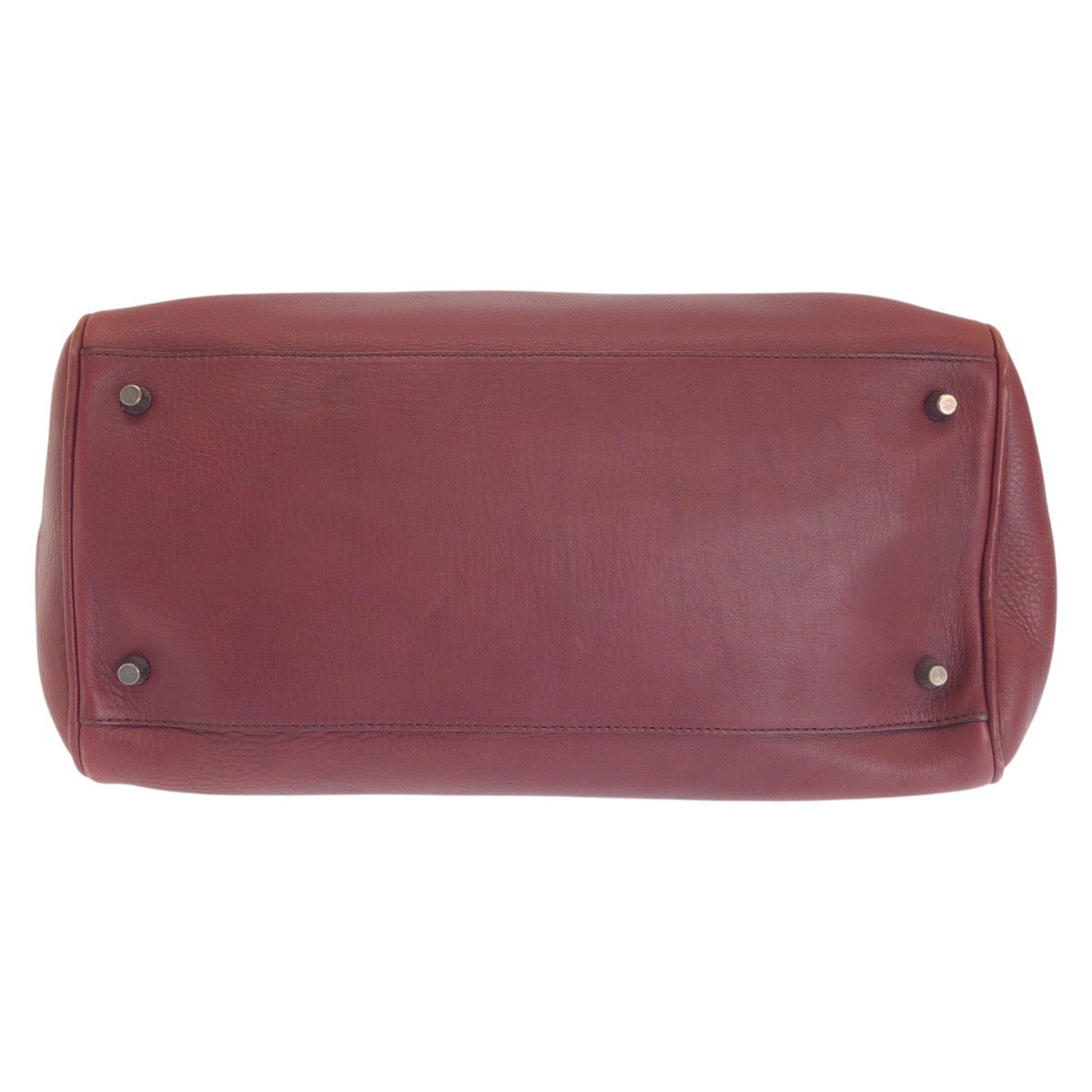 20854
PRADA プラダ ワインレッド ボルドー シルバー金具 レザー ハンドバッグ ミニボストン レディース AB36