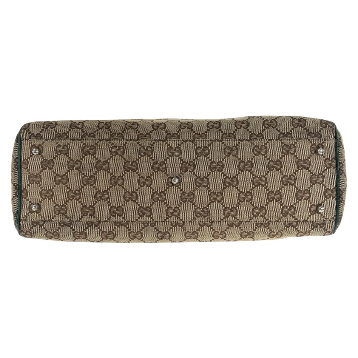 20870
GUCCI グッチ シェリーライン ベージュ グリーン シルバー金具 GGキャンバス / レザー 145758 トートバッグ ショルダーバッグ レディース AB21