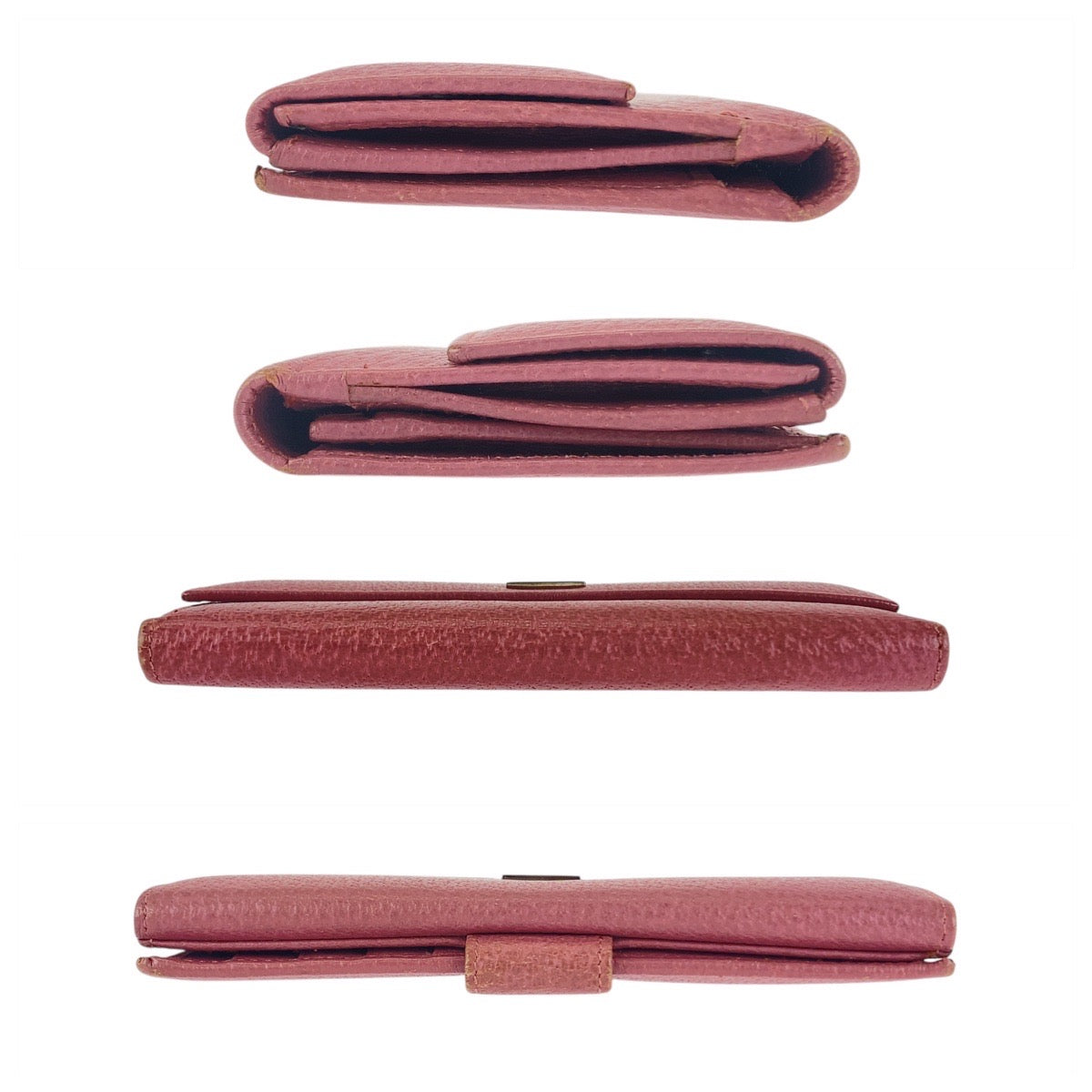20893
GUCCI Pink Silver Hardware Leather 143689 Long Wallet Women's AB10