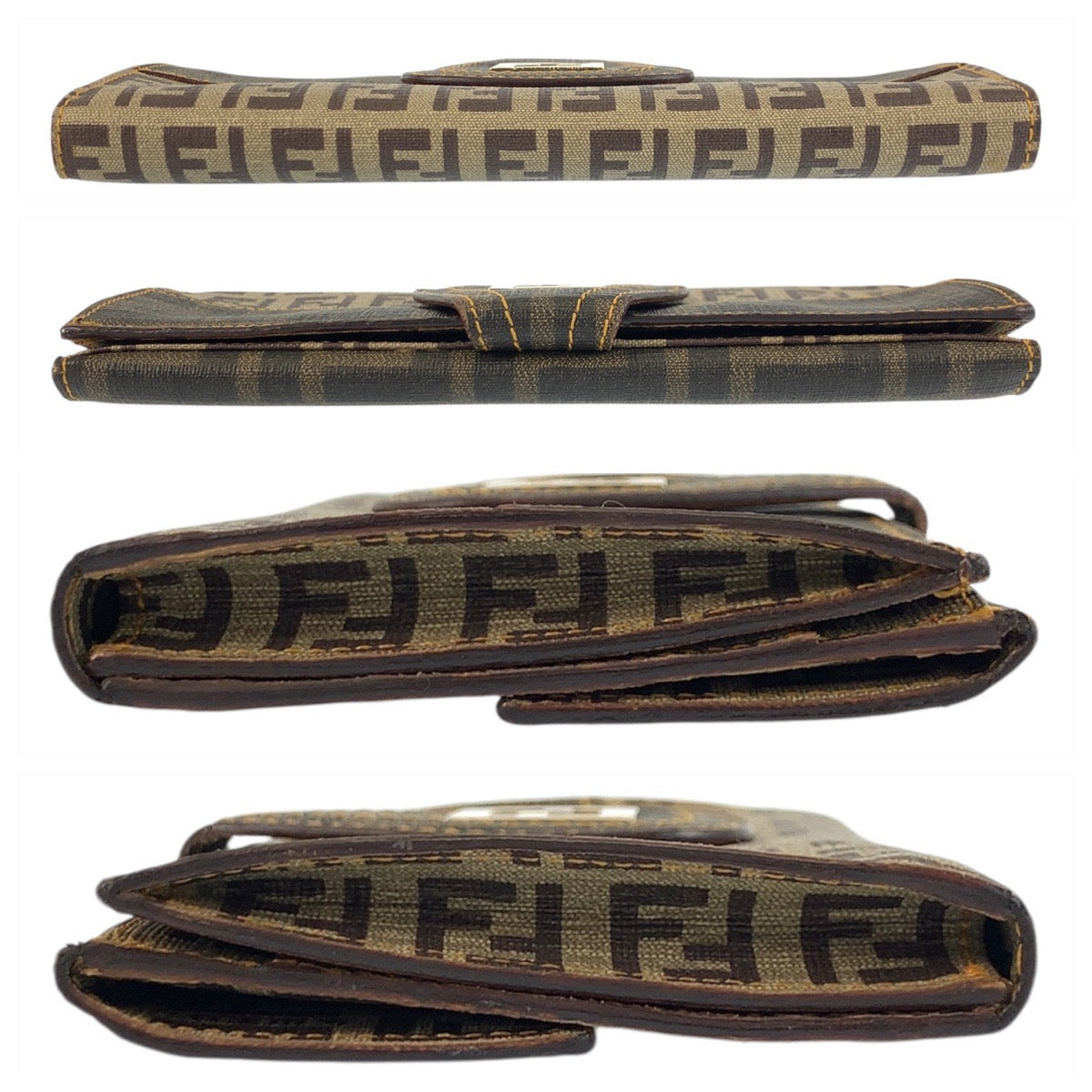 20926
FENDI フェンディ ズッカ ズッキーノ ブラウン ゴールド金具 PVC 8M0032 長財布 ロングウォレット レディース A28