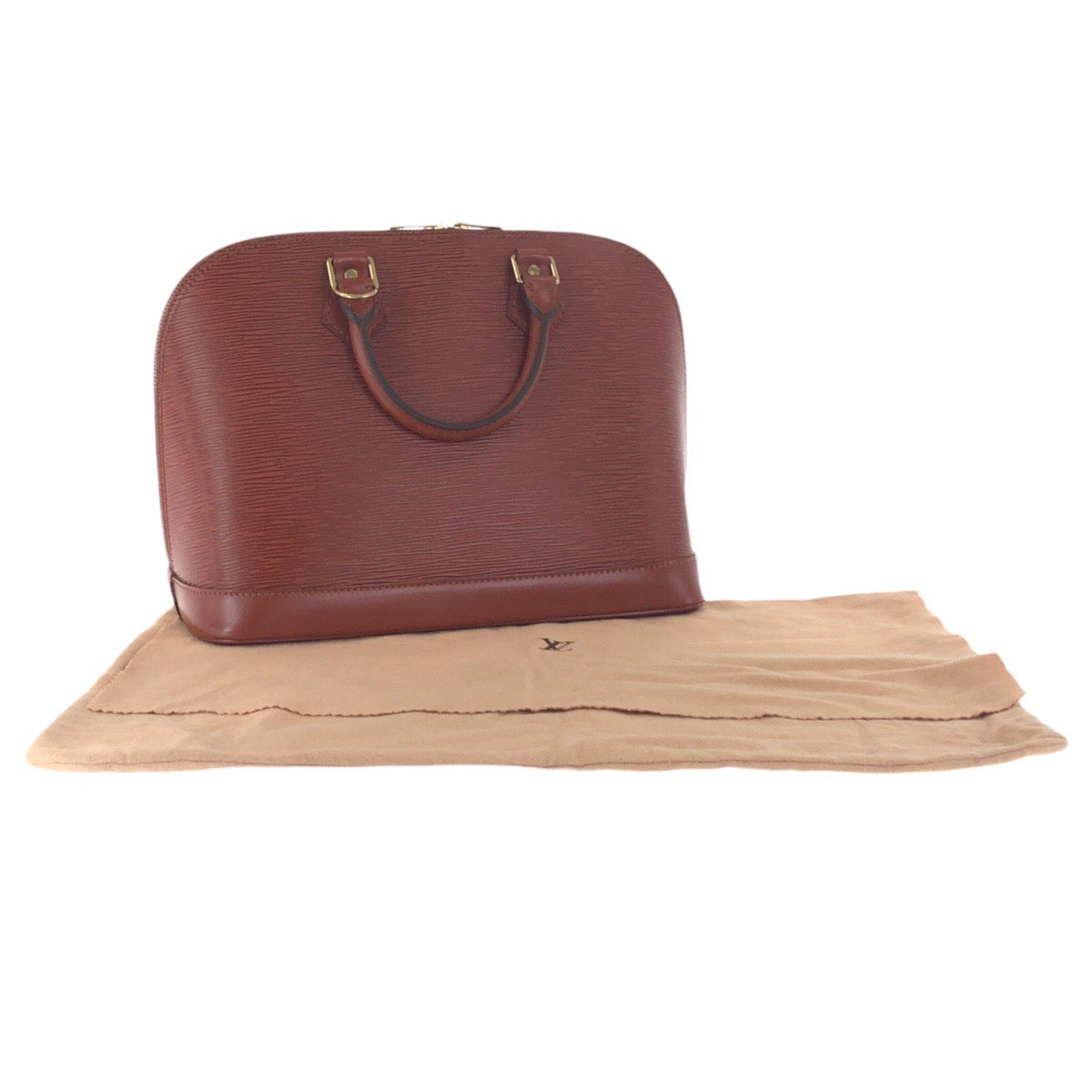 20933
LOUIS VUITTON Epi Alma Brown Gold Hardware Leather M52143 Handbag Tote Bag Women's ABP