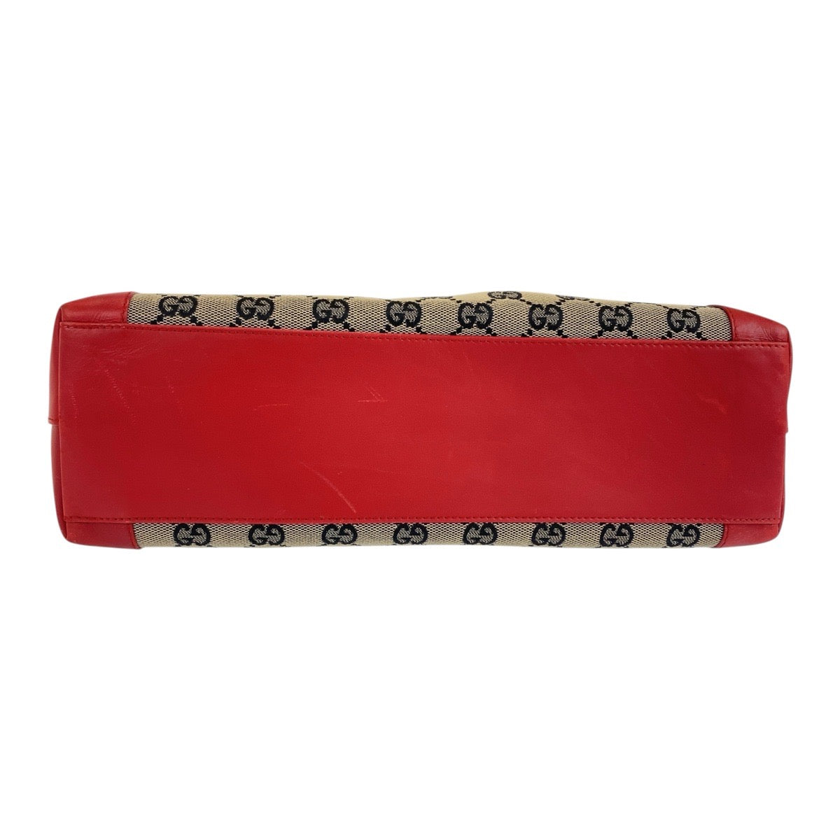 20956
GUCCI グッチ レッド ベージュ ネイビー シルバー金具 GGキャンバス / レザー 002119 トートバッグ ハンドバッグ レディース AB30