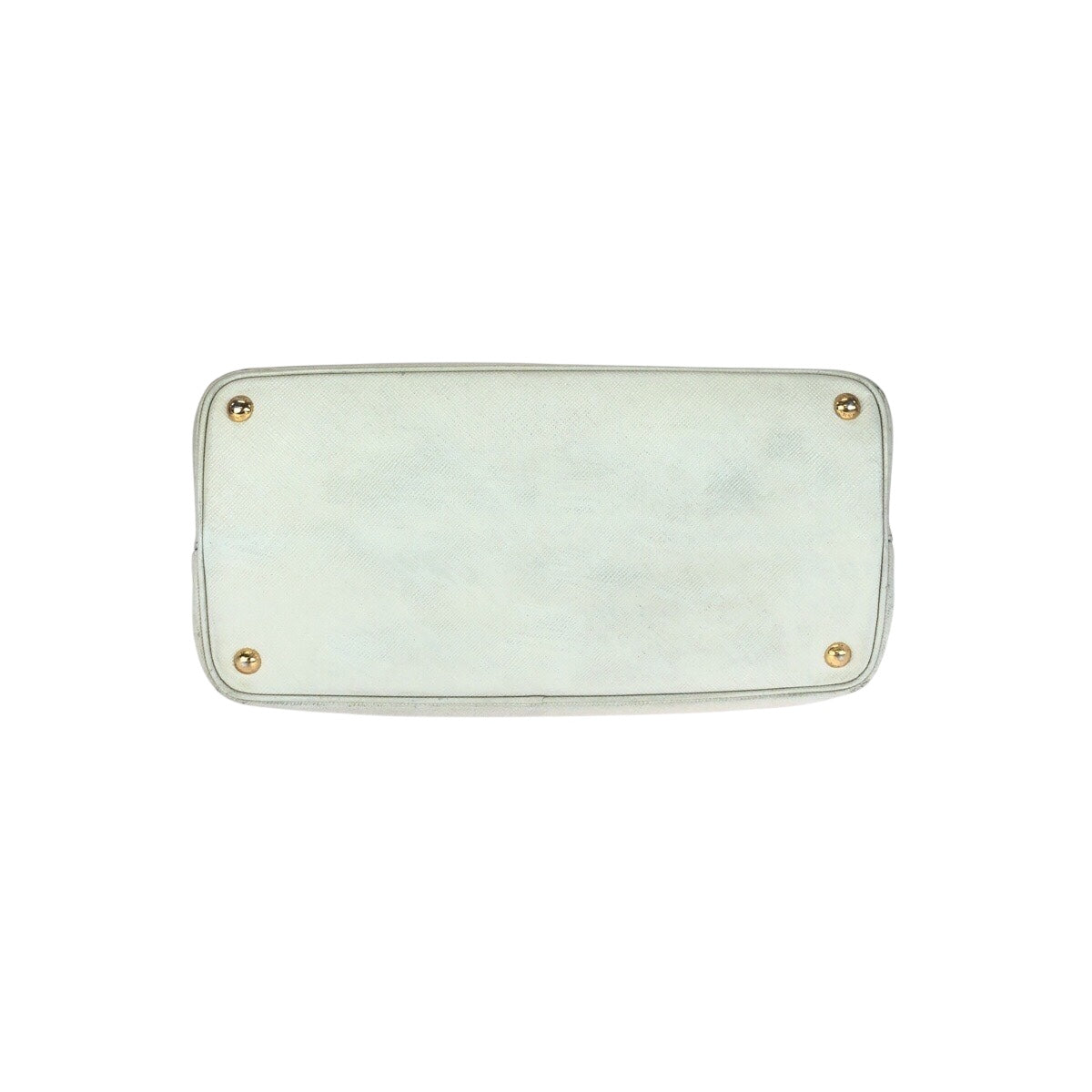 20981
PRADA プラダ サフィアーノ 三角ロゴプレート ホワイト ゴールド金具 レザー トートバッグ ハンドバッグ レディース AB42