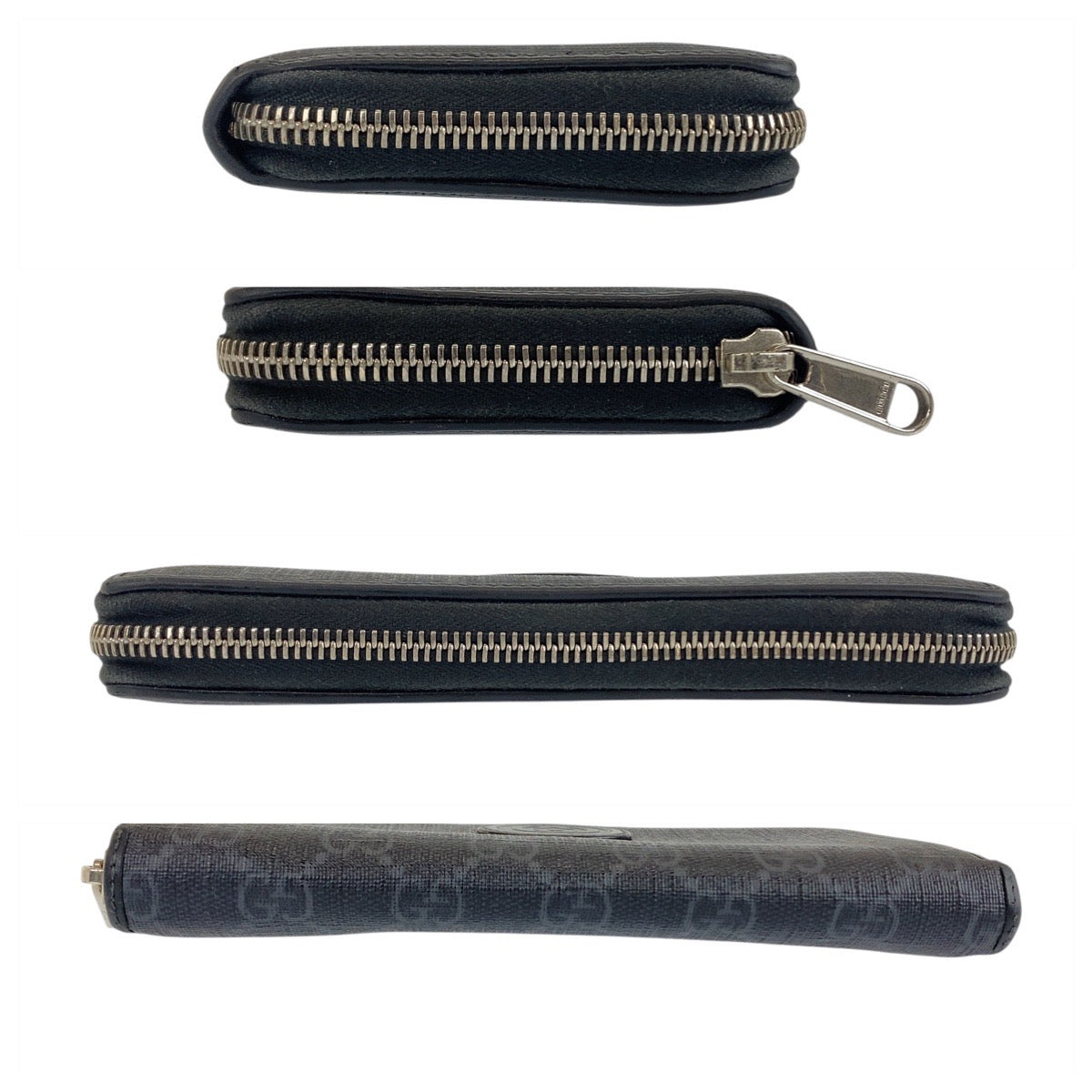 21023
GUCCI グッチ インターロックング ブラック 黒 シルバー金具 GGスプリームキャンバス / レザー 673003 長財布 ロングウォレット レディース ABP27