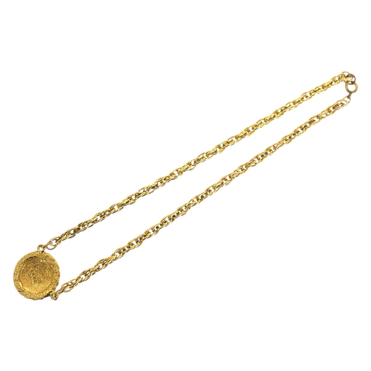 21035
CHANEL シャネル ヴィンテージ ココマーク ゴールド メッキ ネックレス ペンダント レディース ABP54