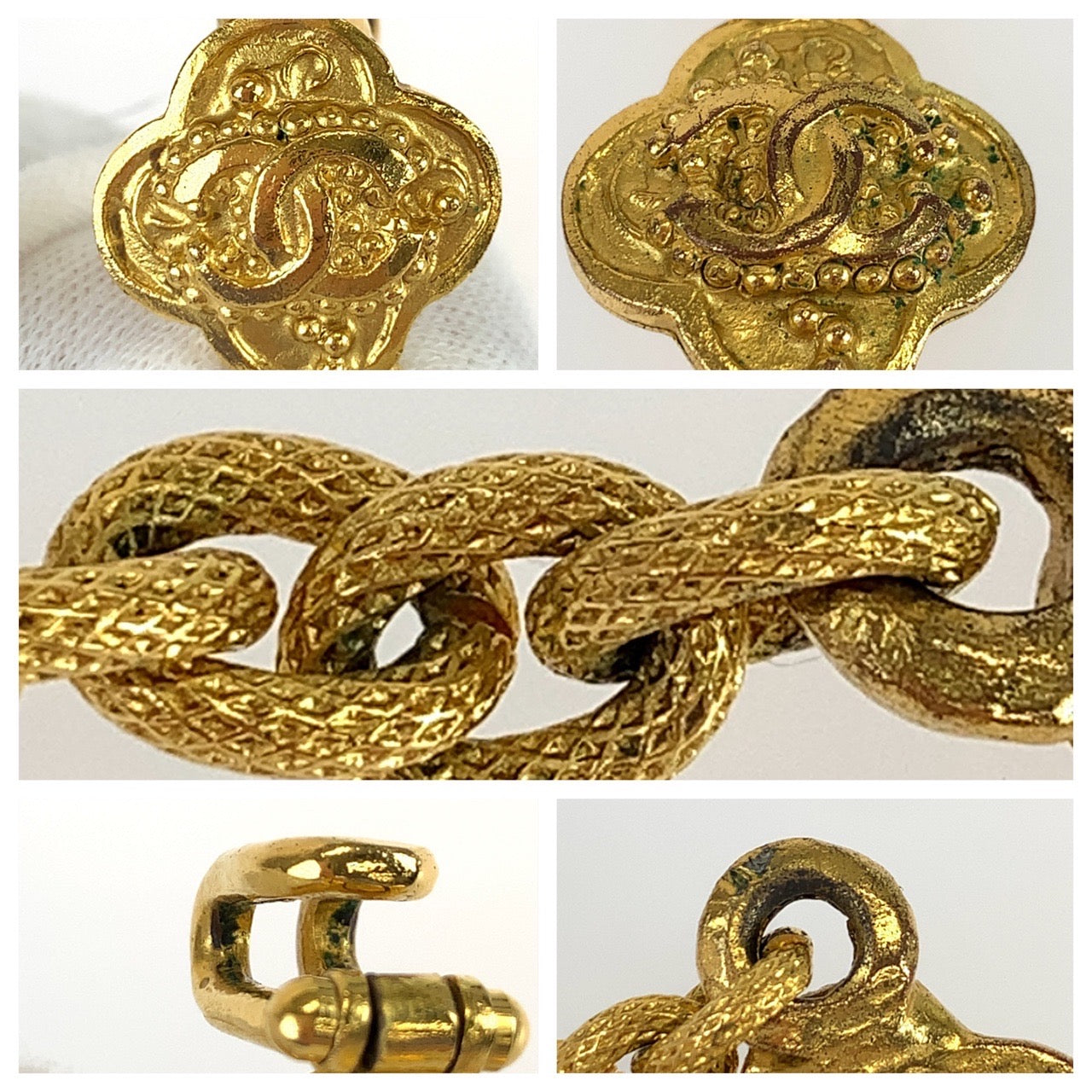 21047
CHANEL シャネル ヴィンテージ グリポア ココマーク ストーン フラワー ゴールド ワインレッド メッキ ネックレス ペンダント レディース A200