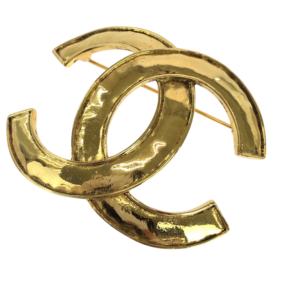 21095
CHANEL シャネル ヴィンテージ ビッグココマーク ゴールド メッキ ブローチ 94P刻印 レディース ABP50