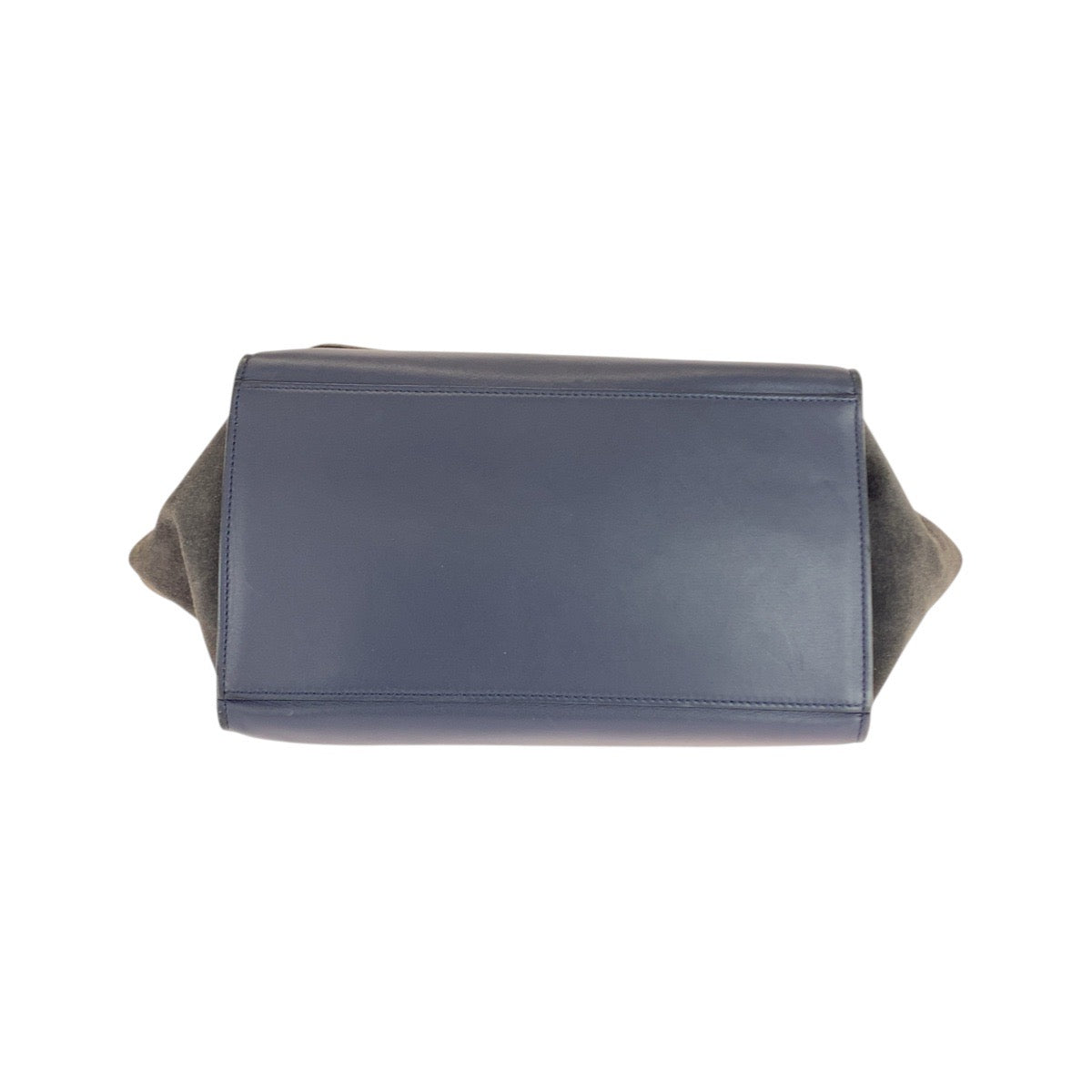 21162
CELINE セリーヌ トラペーズ ブラウン ネイビー ブラック レザー / スウェード ショルダーバッグ ハンドバッグ レディース AB35