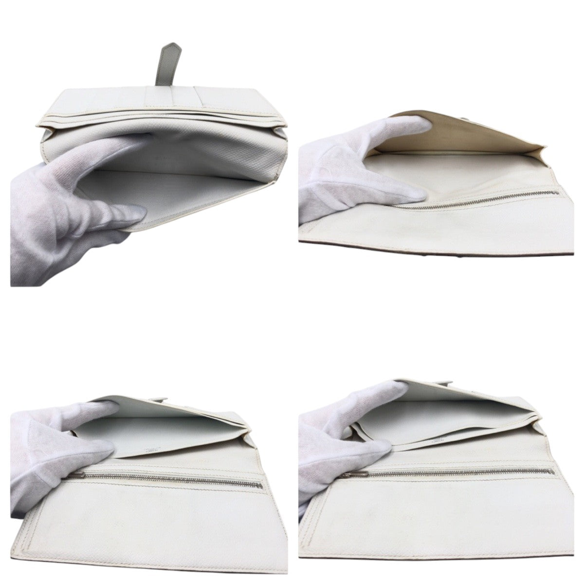 21180
HERMES エルメス べアンスフレ ブルー ライトブルー ホワイト ヴォーエプソン 長財布 ロングウォレット □O ★刻印 レディース AB38