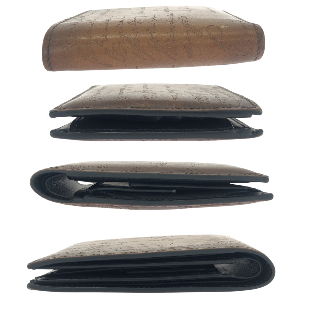 21203
Berluti ベルルッティ カリグラフィ スクリット ブラウン レザー 折財布 コンパクトウォレット メンズ A48