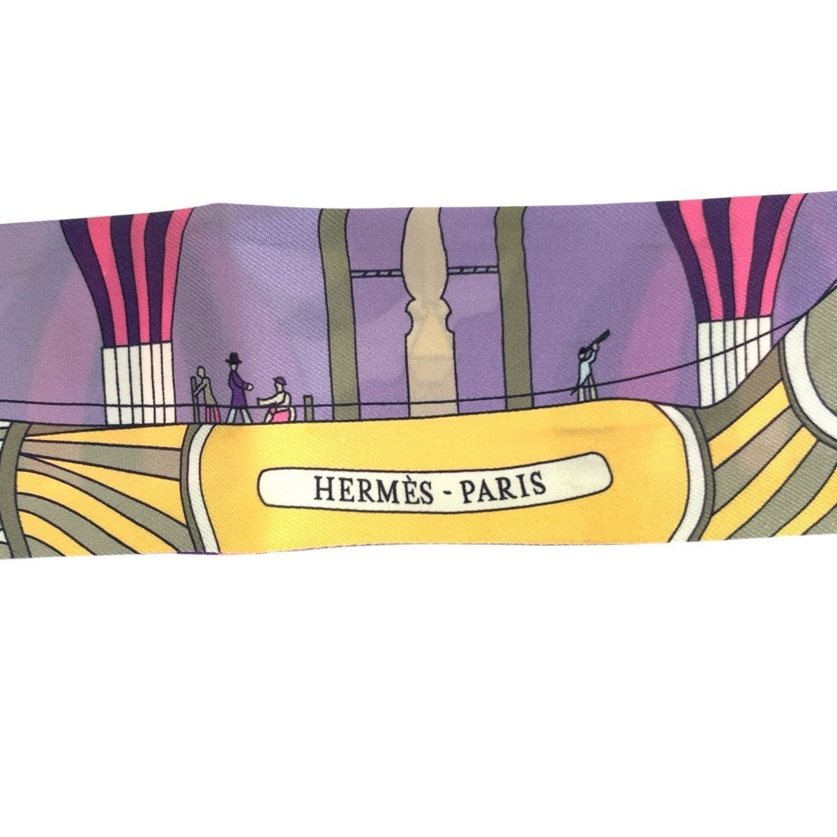 21208
HERMES エルメス ツイリー 大空の狂気 マルチカラー シルク スカーフ リボンスカーフ レディース ABP18