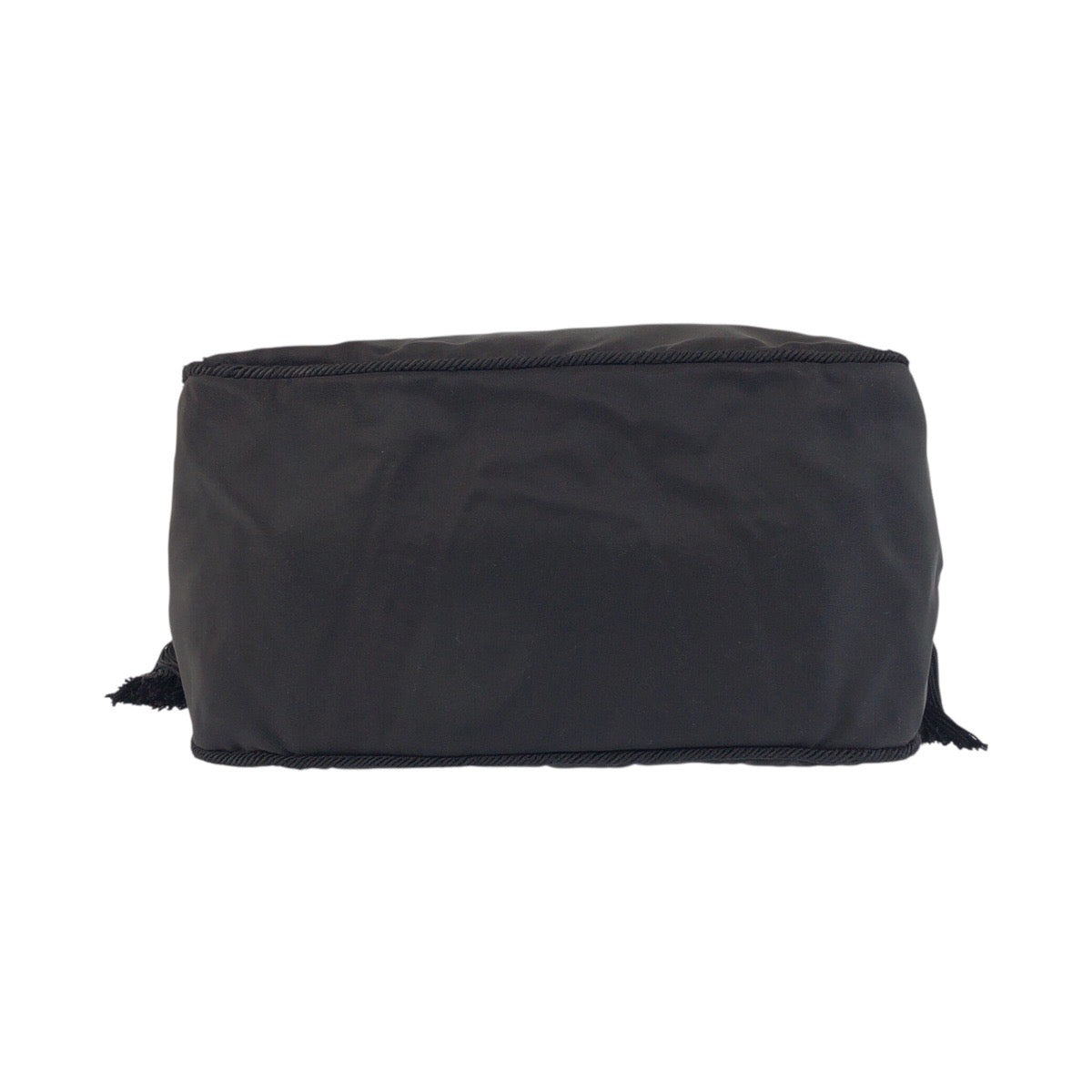 21230
PRADA プラダ テスート ビジュー フリンジ ブラック 黒 ゴールド金具 ナイロン トートバッグ ハンドバッグ レディース AB28