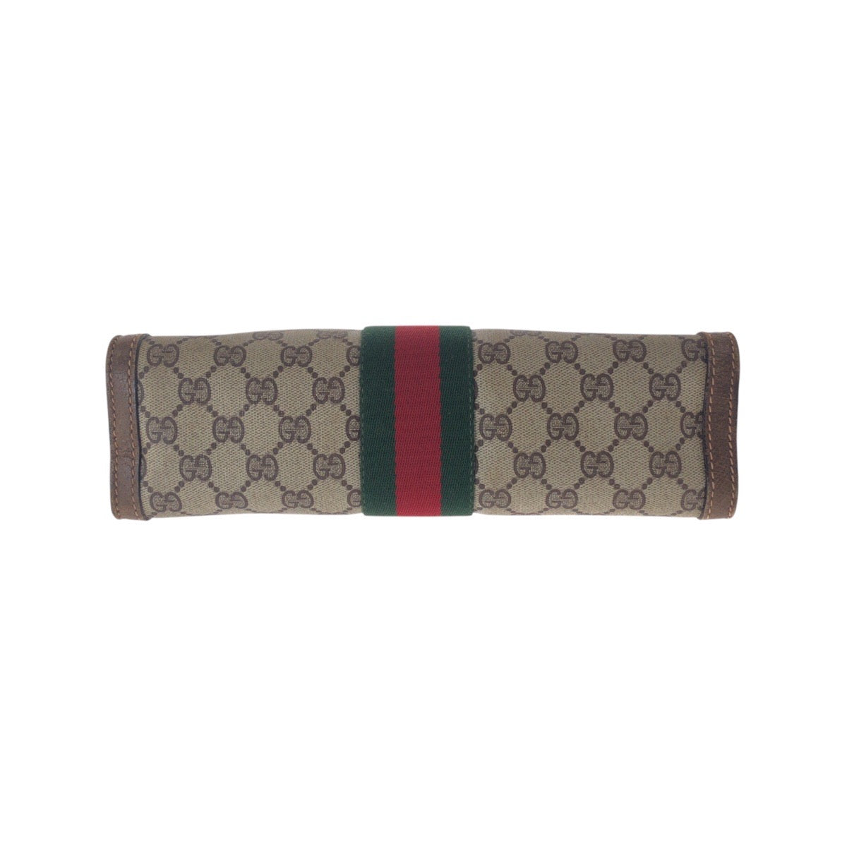 21237
GUCCI グッチ ヴィンテージ シェリーライン オールドグッチ ブラウン ベージュ GGスプリームキャンバス / レザー クラッチバッグ セカンドバッグ レディース AB21