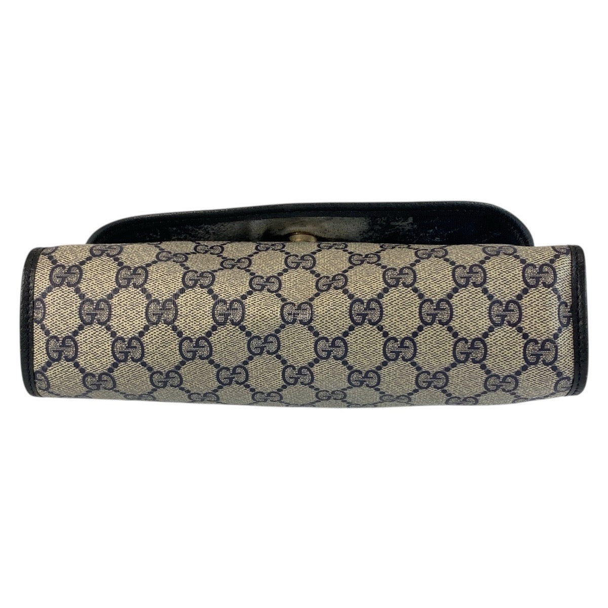 21250
GUCCI グッチ ヴィンテージ シェリーライン グレー ネイビー ゴールド金具 PVC / レザー 89 01 030 クラッチバッグ セカンドバッグ メンズ AB15