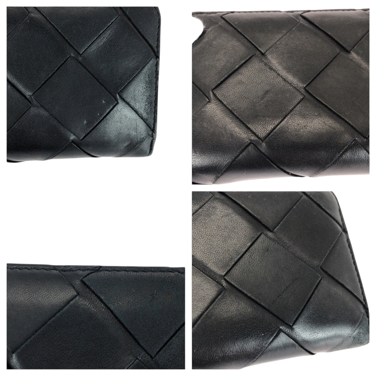 21278
BOTTEGAVENETA ボッテガヴェネタ マキシイントレチャート ブラック 黒 シルバー金具 レザー P008269697 長財布 ロングウォレット メンズ AB35