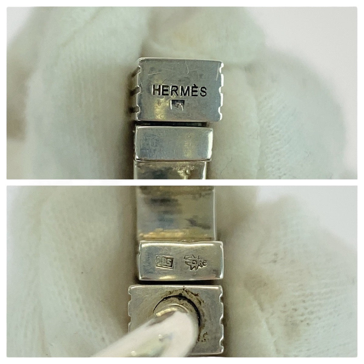 21301
HERMES Touareg Silver SV925 Silver Cadena Key Chain Charm Unisex Women's ABP