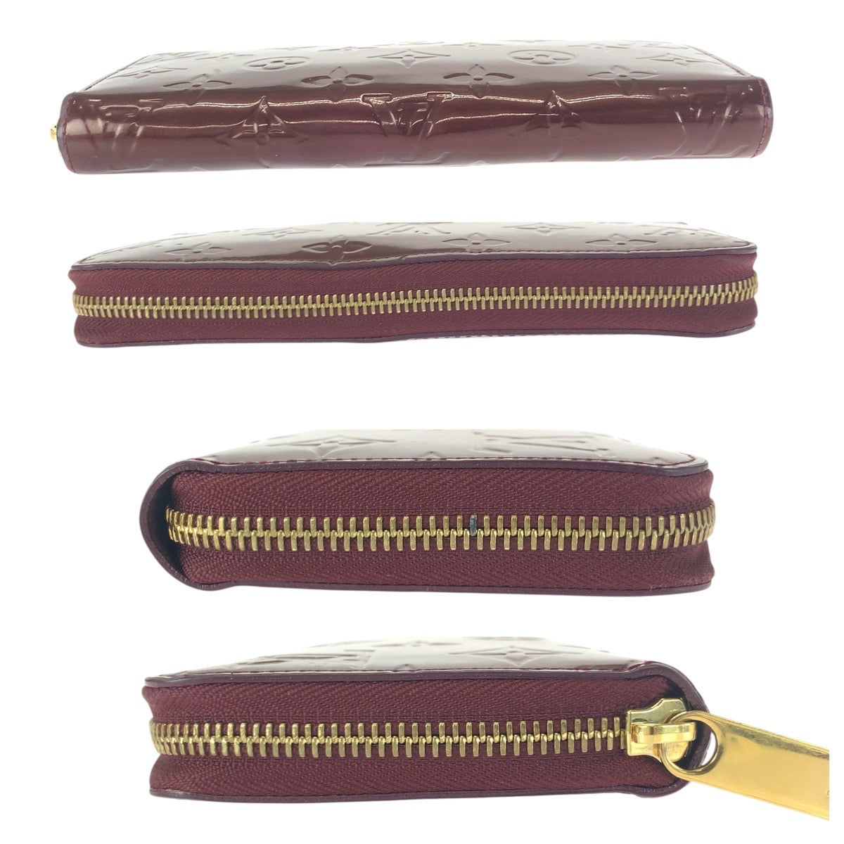 21311
LOUIS VUITTON ルイヴィトン モノグラム ジッピーウォレット ワインレッド ゴールド金具 ヴェルニ M93522 長財布 ラウンドファスナー レディース ABP14