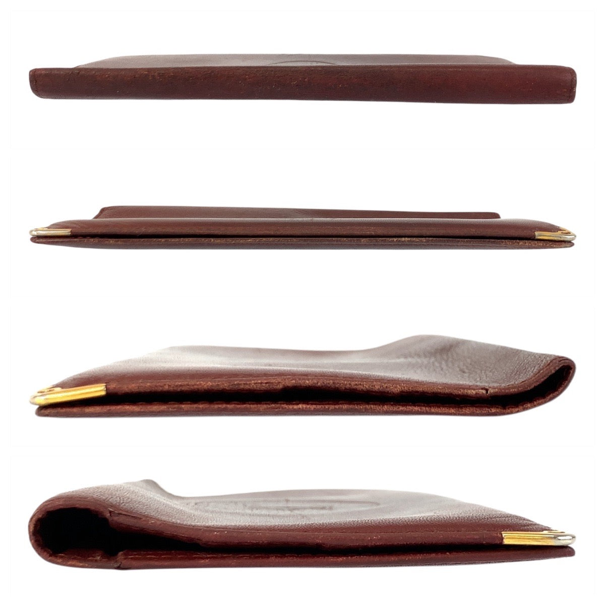 21318
CARTIER カルティエ ヴィンテージ マストライン ボルドー ゴールド金具 レザー 長財布 札入れ ロングウォレット メンズ AB6