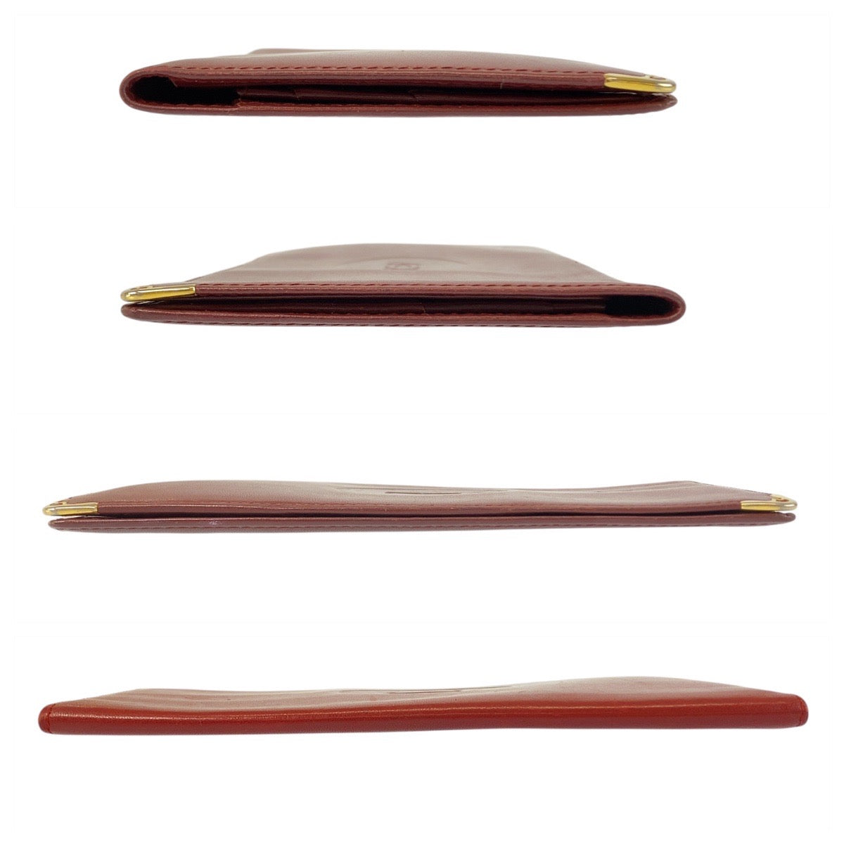 21320
CARTIER カルティエ マストライン ワインレッド ゴールド金具 レザー 札入れ 長財布 ロングウォレット メンズ AB5