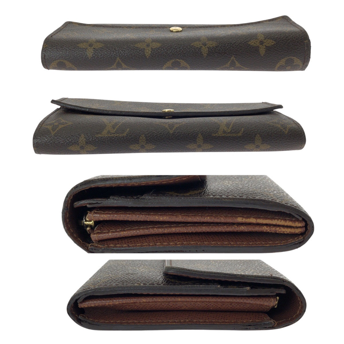 21323
LOUIS VUITTON ルイヴィトン モノグラム ポルトフォイユ サラ ブラウン ゴールド金具 PVC M61734 長財布 ロングウォレット レディース B19