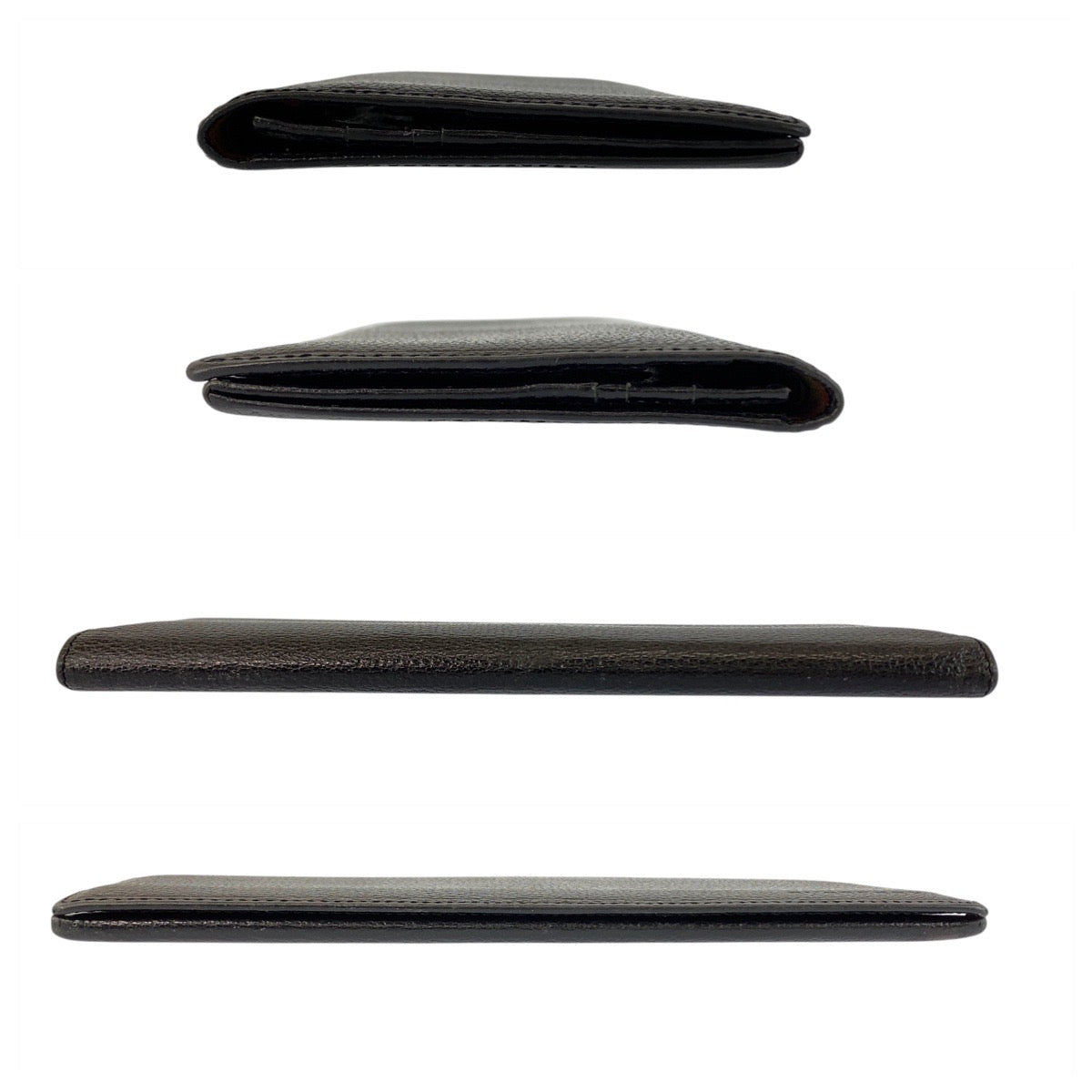 21325
BURBERRY バーバリー チェック柄 ブラック 黒 レザー / キャンバス 札入れ ロングウォレット メンズ ABP5