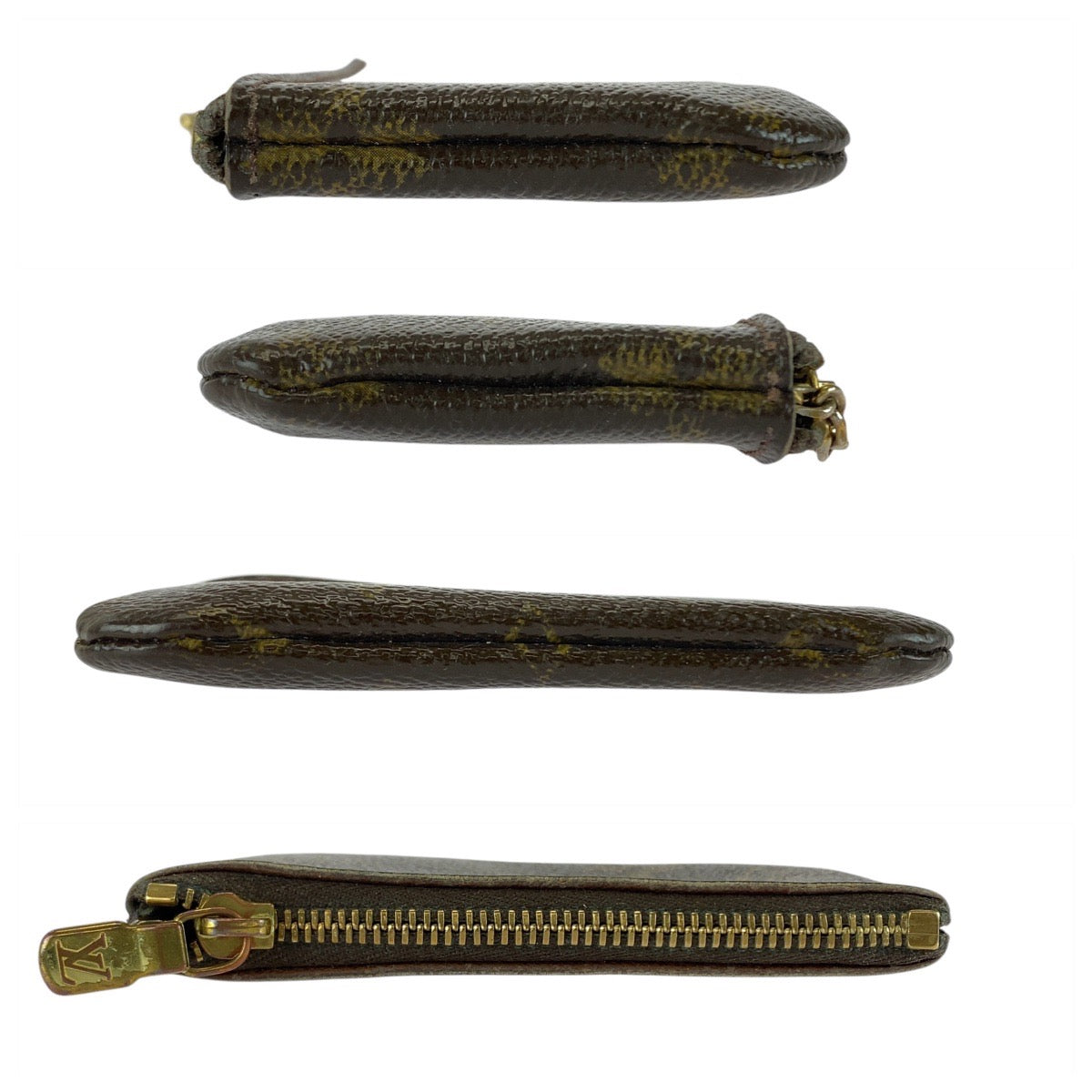 21329
LOUIS VUITTON ルイヴィトン モノグラム ポシェット・クレ ブラウン ゴールド金具 PVC M62650 コインケース キーケース レディース AB