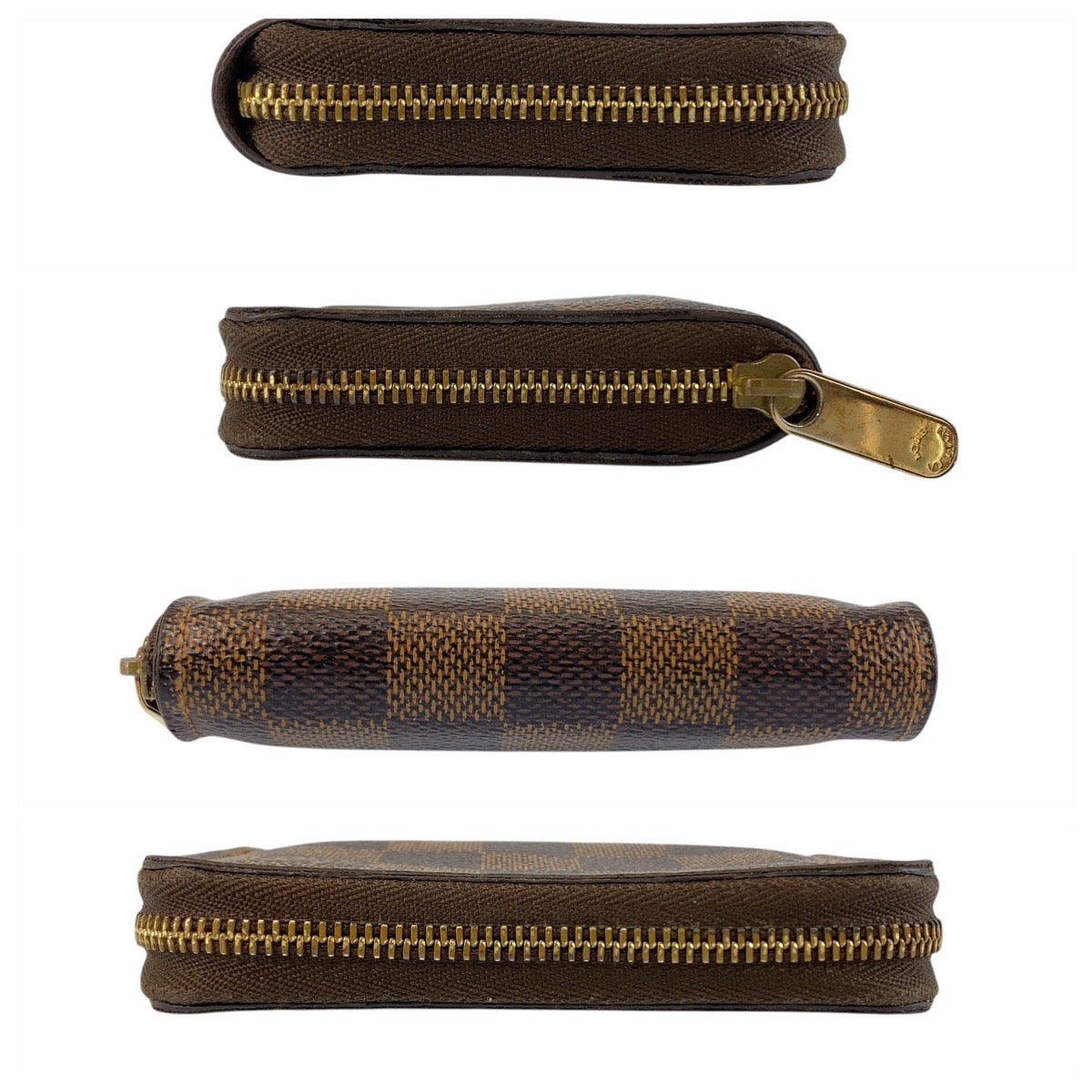 21330
LOUIS VUITTON ルイヴィトン ダミエ ジッピーコインパース ブラウン ゴールド金具 PVC N63070 コインケース コンパクトウォレット レディース ABP