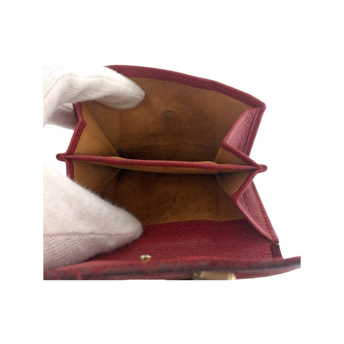 21341
GUCCI グッチ ヴィンテージ バンブー レッド ピンク ゴールド金具 レザー / バンブー 035.2778.1865 折り財布 コンパクトウォレット レディース B8