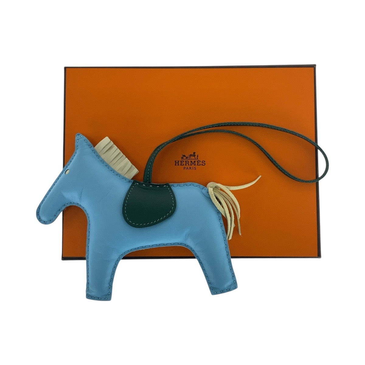 21383
HERMES エルメス ロデオ ペガサス GM セレスト クレ マラカイト アニョーミロ / スイフト キーホルダー バッグチャーム レディース A60