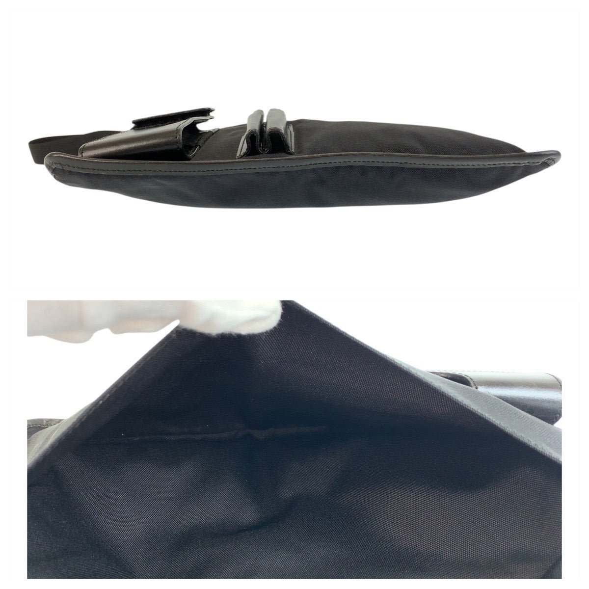 21513
GUCCI グッチ ブラック 黒 シルバー金具 ナイロン / レザー 019 0335 ショルダーバッグ メッセンジャーバッグ メンズ AB20