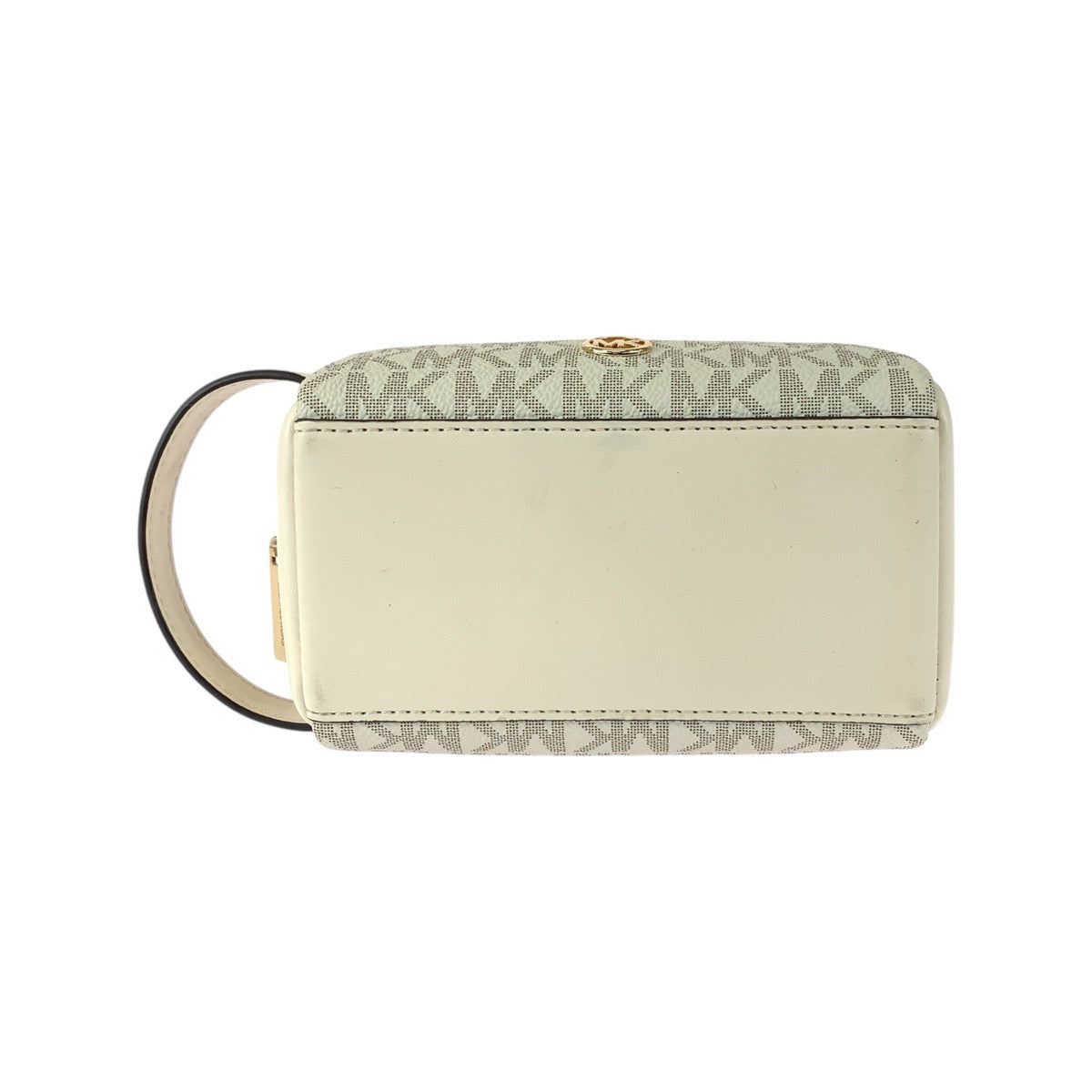 21617
Michael Kors マイケルコース MKシグネチャー JET SET ベージュ アイボリー ゴールド金具 PVC 35F4GTFN1B ポーチ メイクポーチ レディース A2