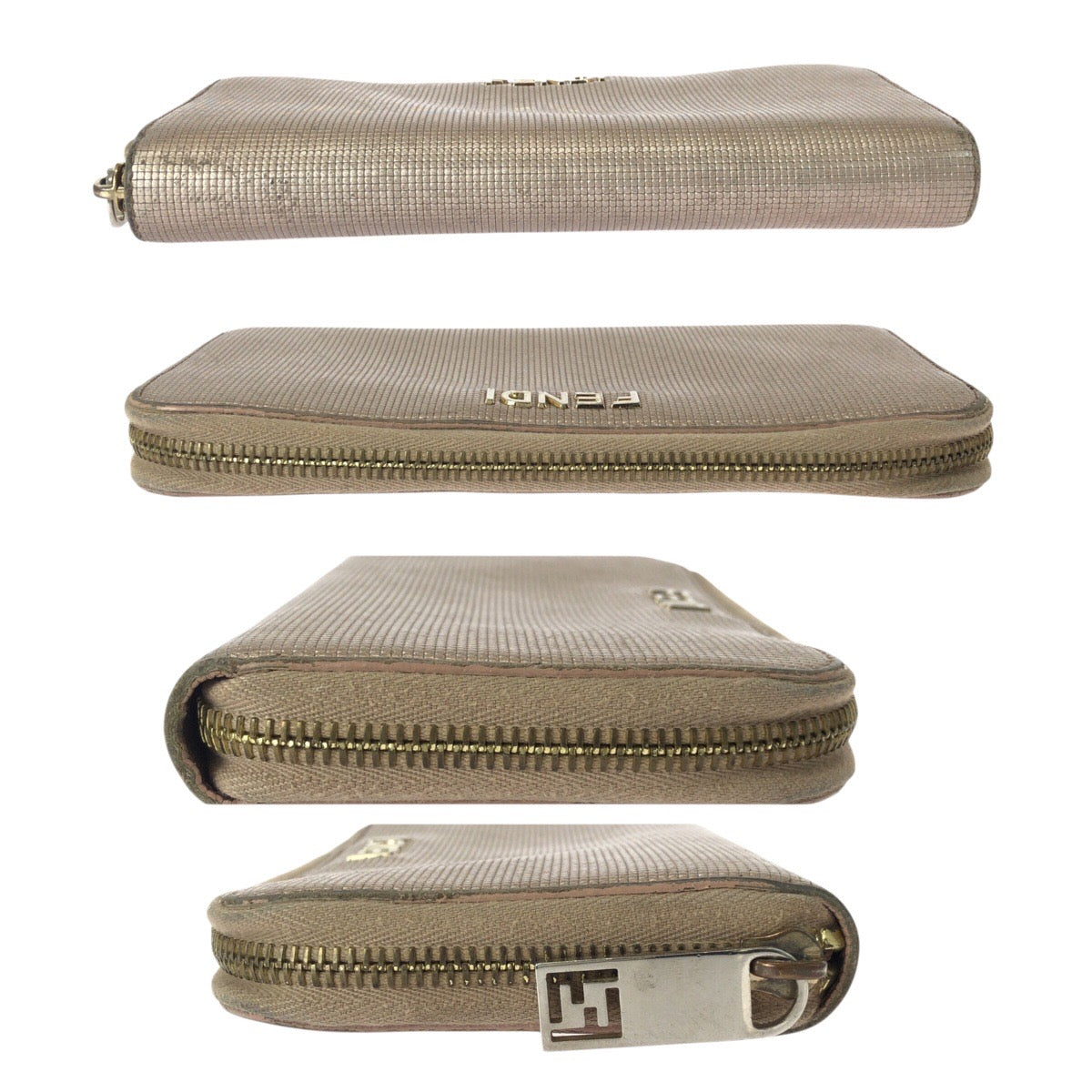 21642
FENDI フェンディ サーモンピンク ゴールド金具 レザー 8M0024 長財布 ラウンドファスナー レディース B7