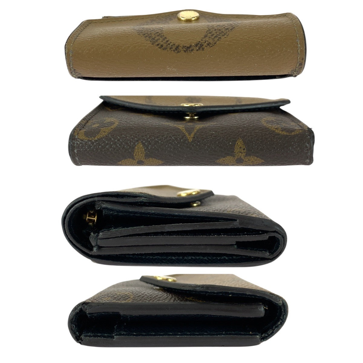 21645
LOUIS VUITTON ルイヴィトン モノグラム ポルトフォイユ ゾエ ブラウン ゴールド金具 PVC M80725 折財布 コンパクトウォレット レディース AB26