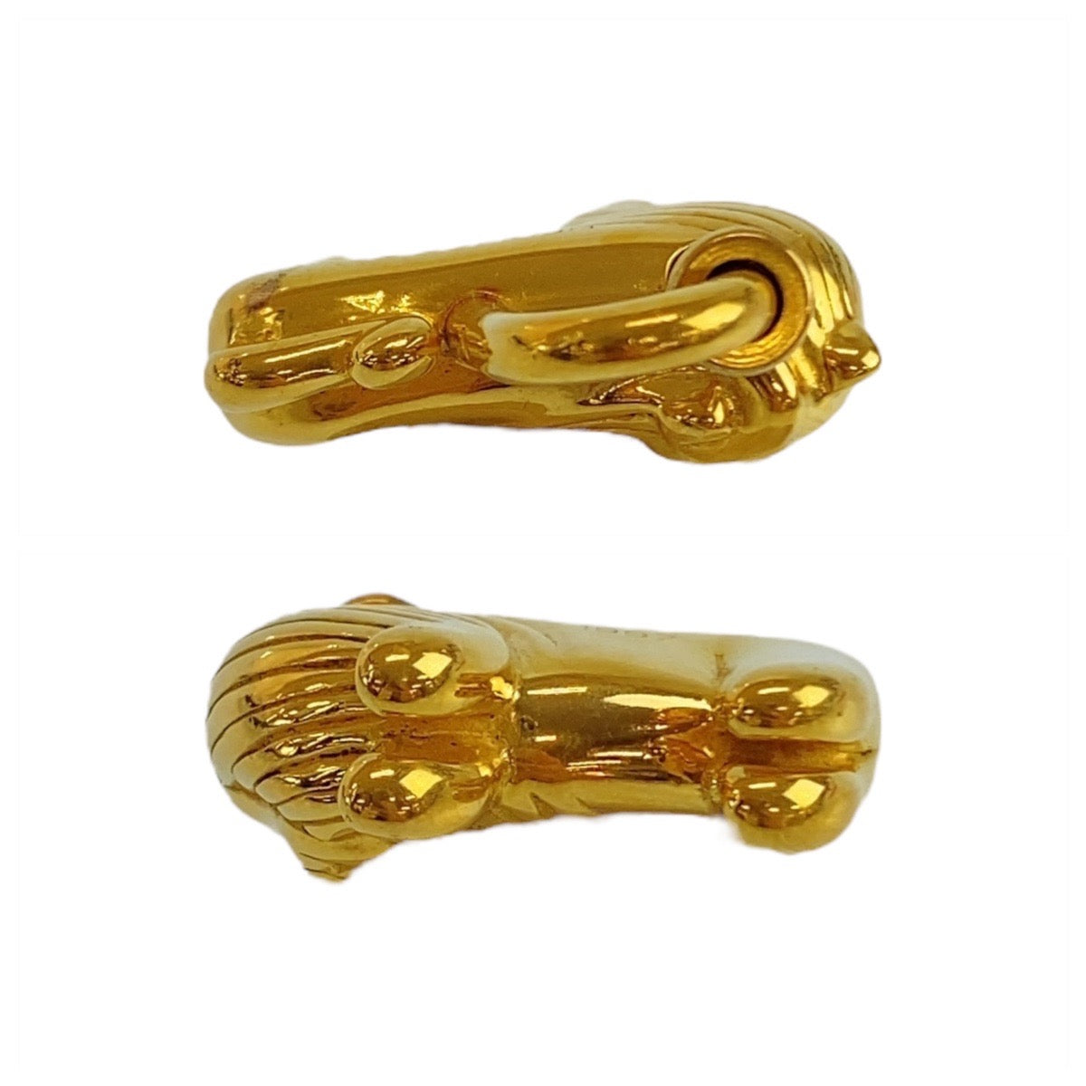 21648
HERMES エルメス アフリカ カデナ ライオン ゴールド メタル カデナ キーホルダー チャーム 男女兼用 レディース A80