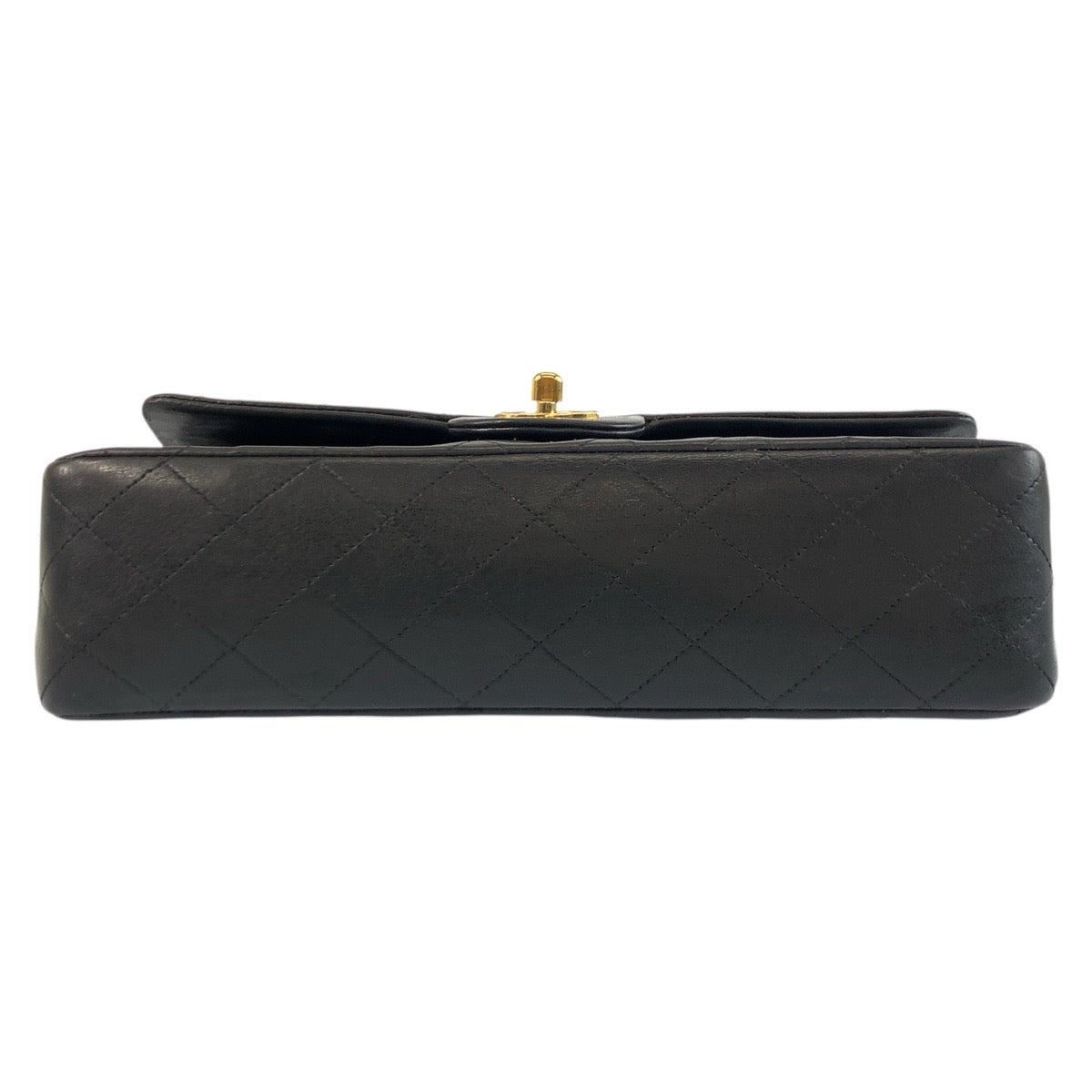 21654
CHANEL Vintage Matelasse Double Flap Coco Mark Black Gold Hardware Leather Chain Shoulder Bag Ladies ABP480