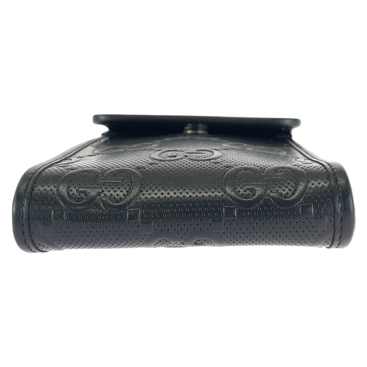 21808
GUCCI グッチ GGエンボス ブラック 黒 シルバー金具 レザー 625571 ショルダーバッグ ポシェット レディース A45